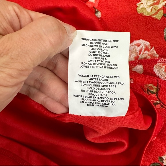 Altar’d State Red Rose Floral Dress - Picture 6 of 7